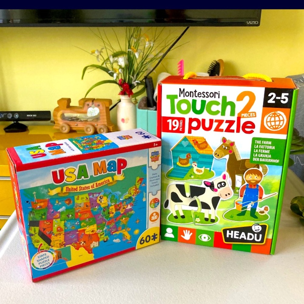 Set Of 2 Kids Puzzles